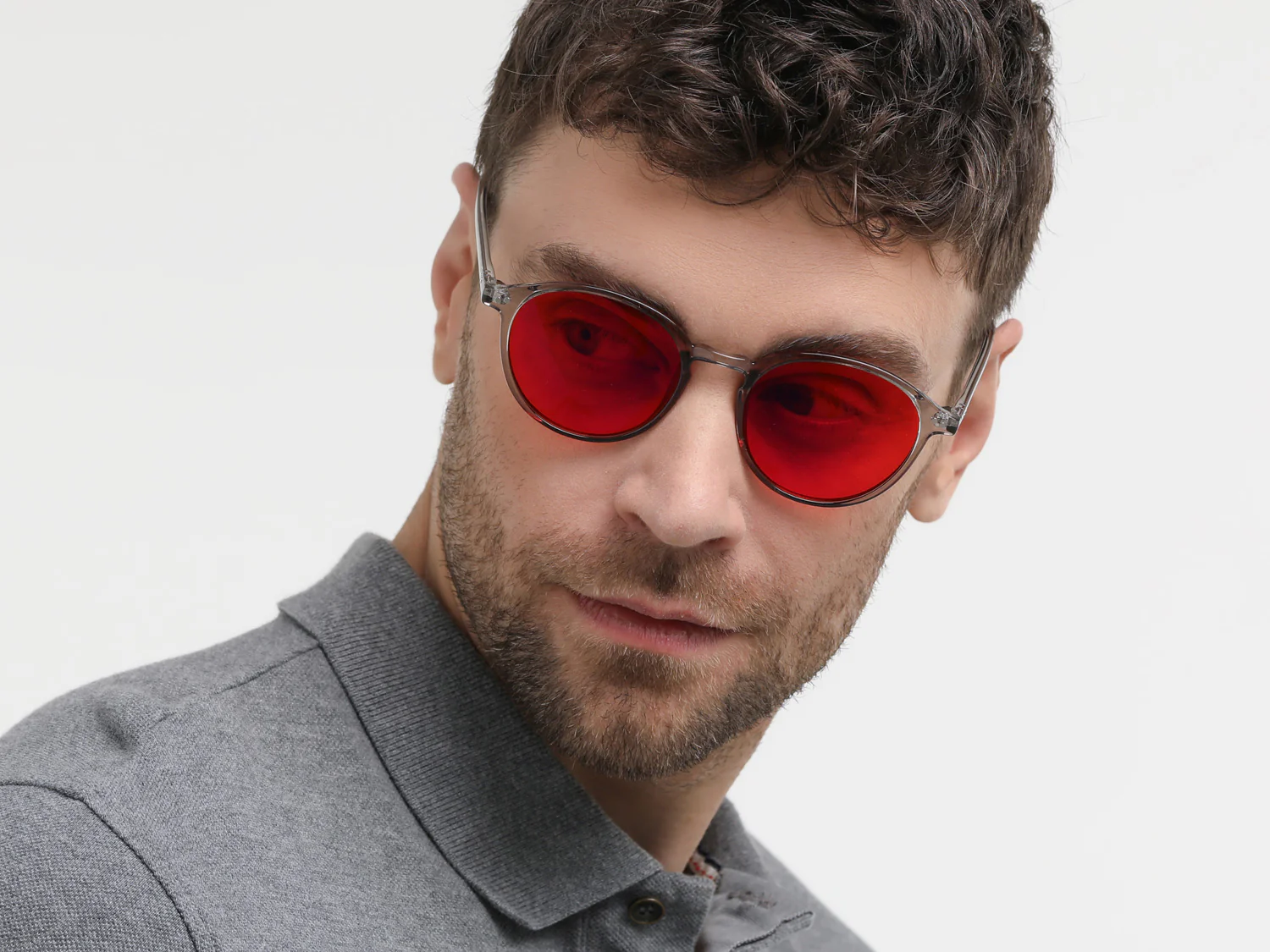 Capri Dark - Blueblocker Brille Grau-Transparent - Image 5