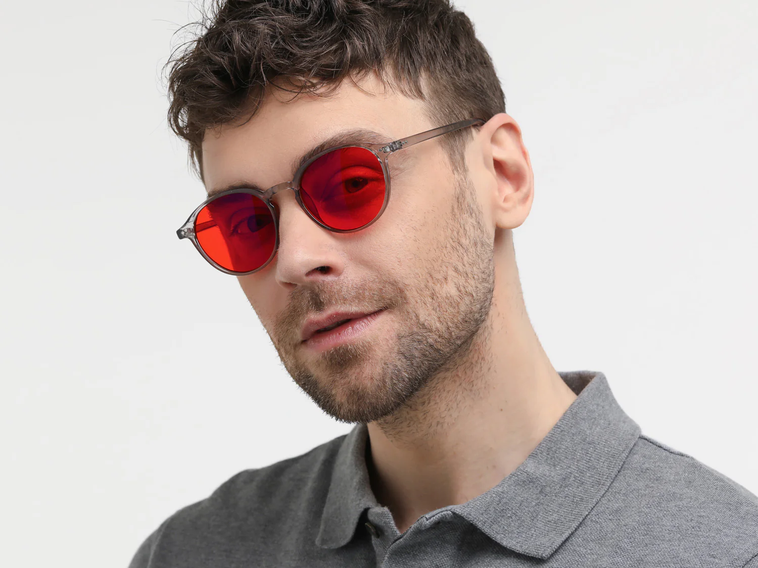 Capri Dark - Blueblocker Brille Grau-Transparent - Image 7